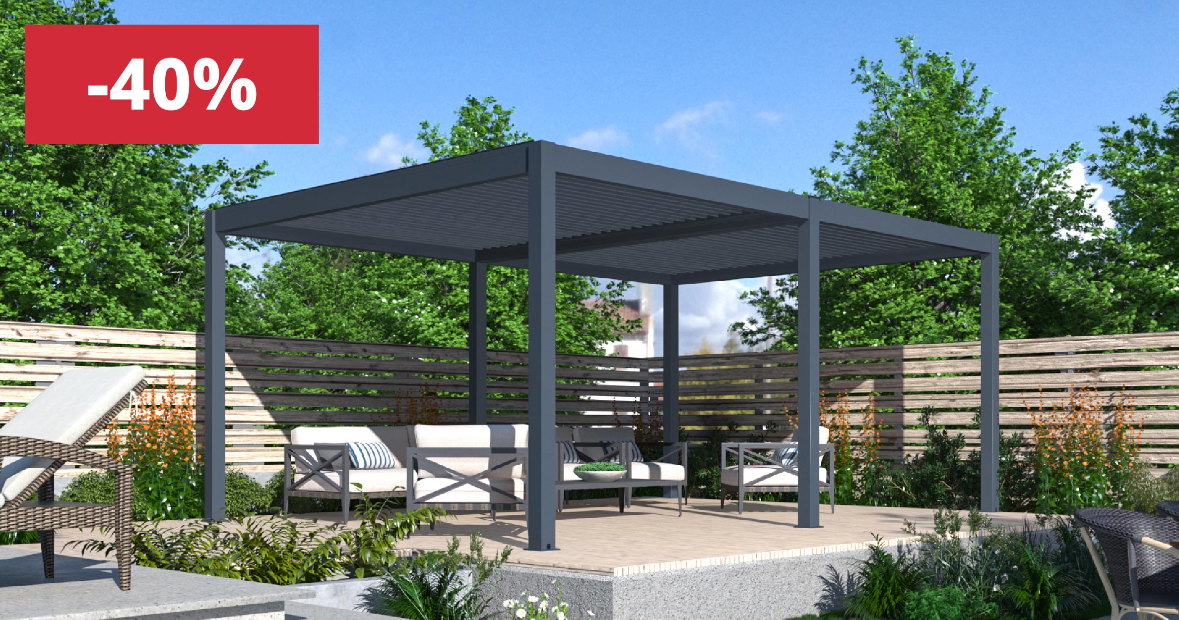 Remise sur pergola