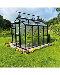 Gardenmeister Prestige 200 serre de jardin verre de sécurité 4mm noir GM502101