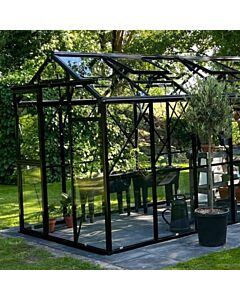 Gardenmeister Prestige 800 serre de jardin verre de sécurité 4mm noir GM508101