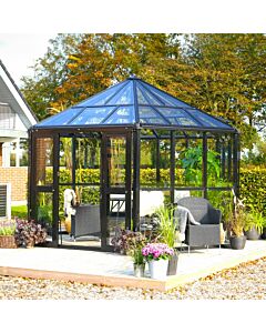 Gardenmeister Green Diamond 200 chambre de jardin verre de sécurité 4mm noir GM805200