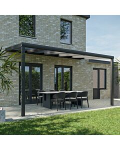 Pratt & Söhne toit de terrasse polycarbonate clair 16 mm 2 montants 5 x 2,5 m PST512522