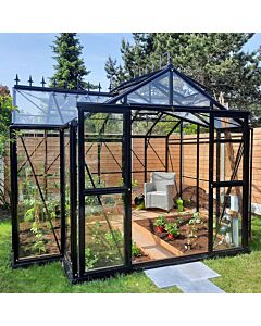 Gardenmeister Orangerie 100 chambre de jardin verre de sécurité 4mm noir