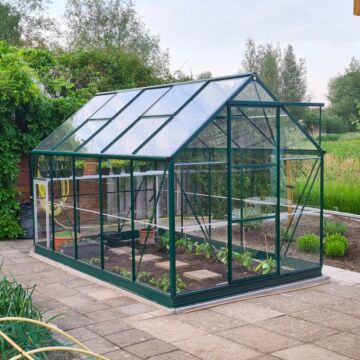 Gardenmeister Foreststar 400 serre de jardin verre de sécurité 3mm vert