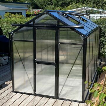 Gardenmeister Prestige 300 serre de jardin polycarbonate 8mm noir GM503100