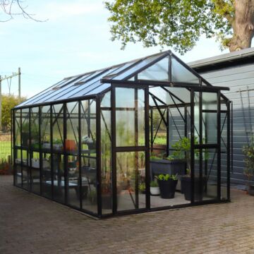 Gardenmeister Four Seasons 500 serre de jardin verre de sécurité 4mm noir GM645100