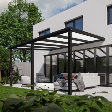 Pratt & Söhne toit de terrasse polycarbonate opale 16 mm 5 x 3,5 m