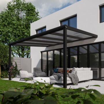 Pratt & Söhne toit de terrasse polycarbonate clair 16 mm 2 montants 5 x 3,5 m